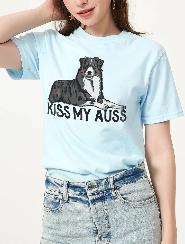 Kiss My Auss | T-Shirt for Australian Shepherd (Tricolor) Dog Owners product image (6)