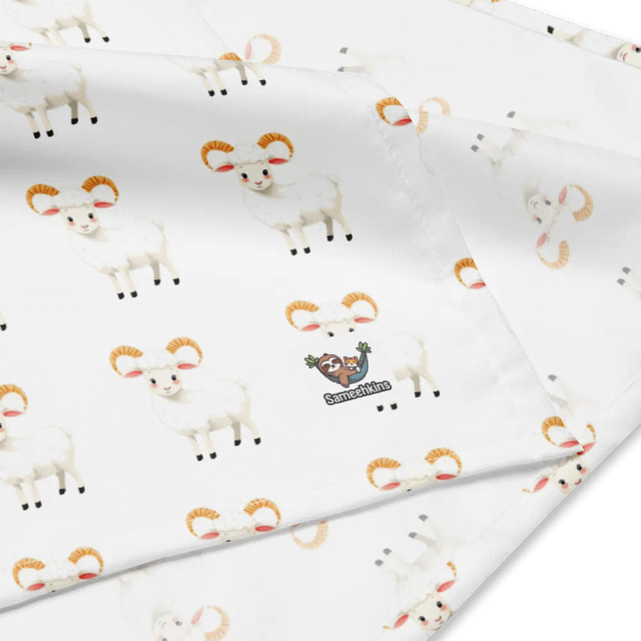 Curly Horns Cartoon Sheep All-Over Bandana product image (4)