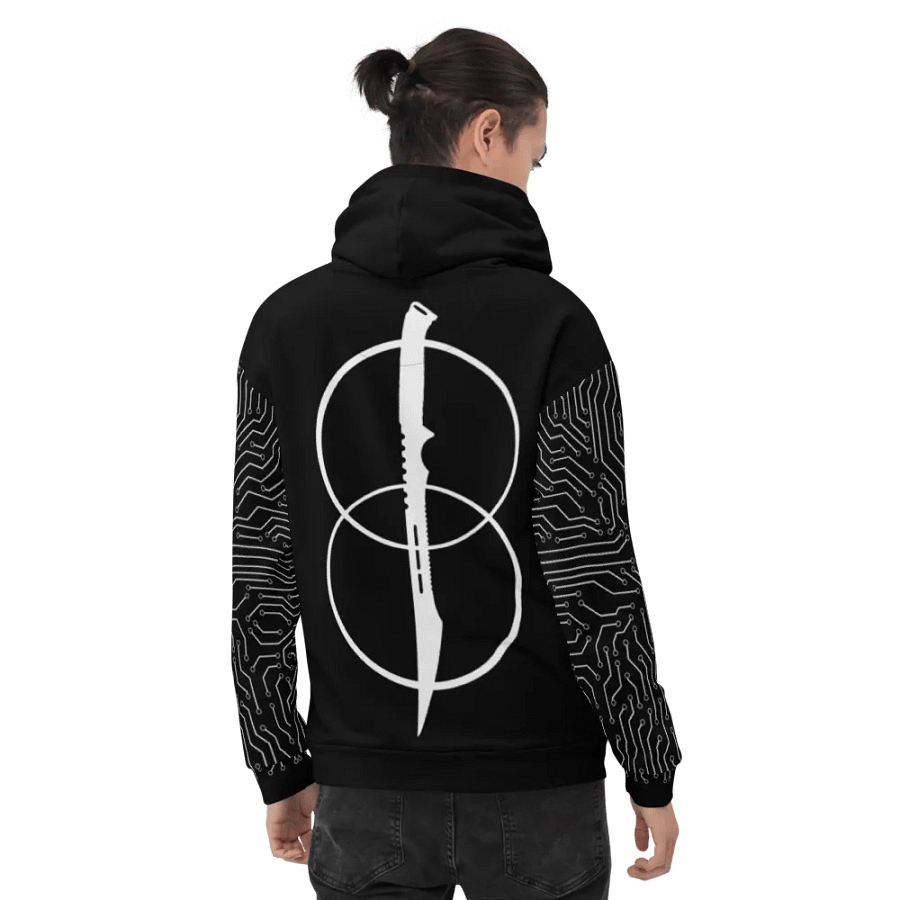 Mecha Warrior Hoodie - Black/White product image (6)