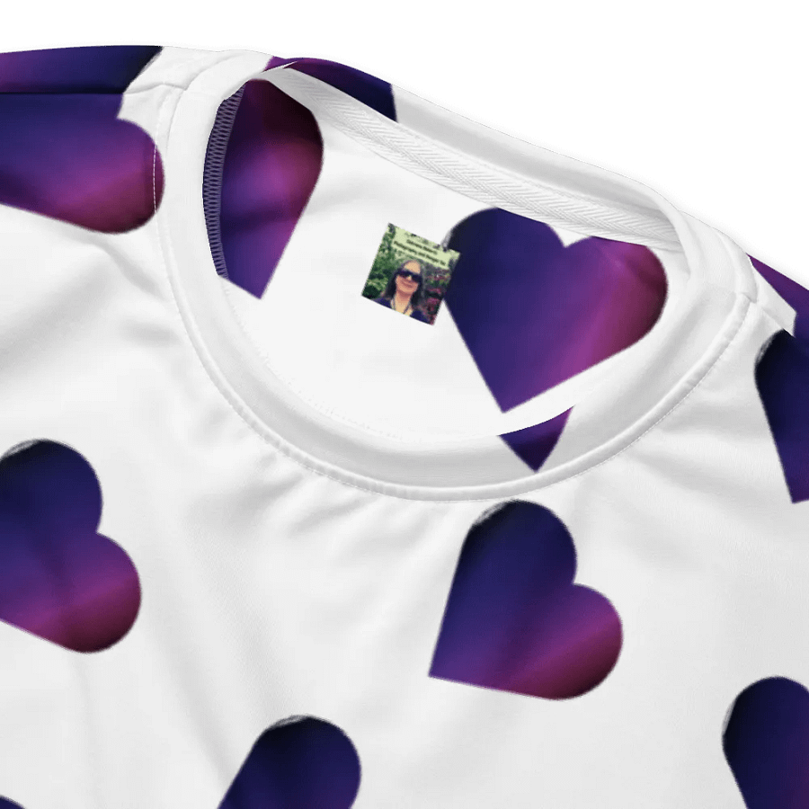 Abstract Love Pattern Purple Hearts on a White Background Unisex Sweatshirt product image (6)