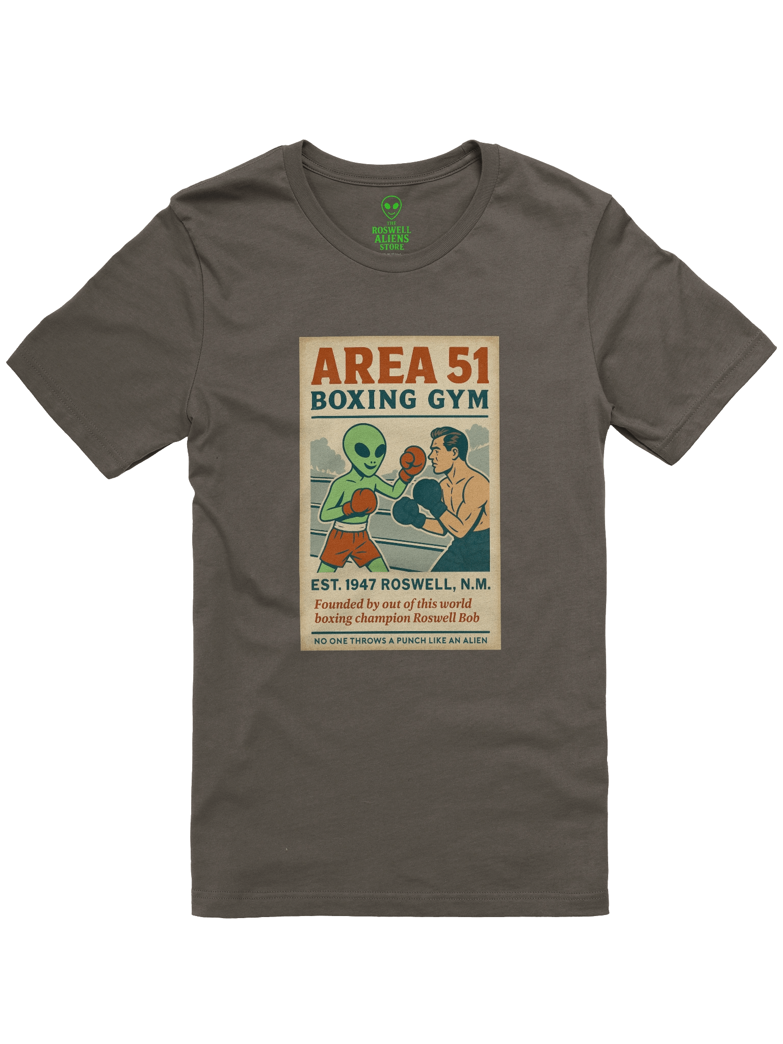 Area 51 Boxing Gym Roswell Aliens 1950's Retro Poster Unisex T-Shirt product image (1)