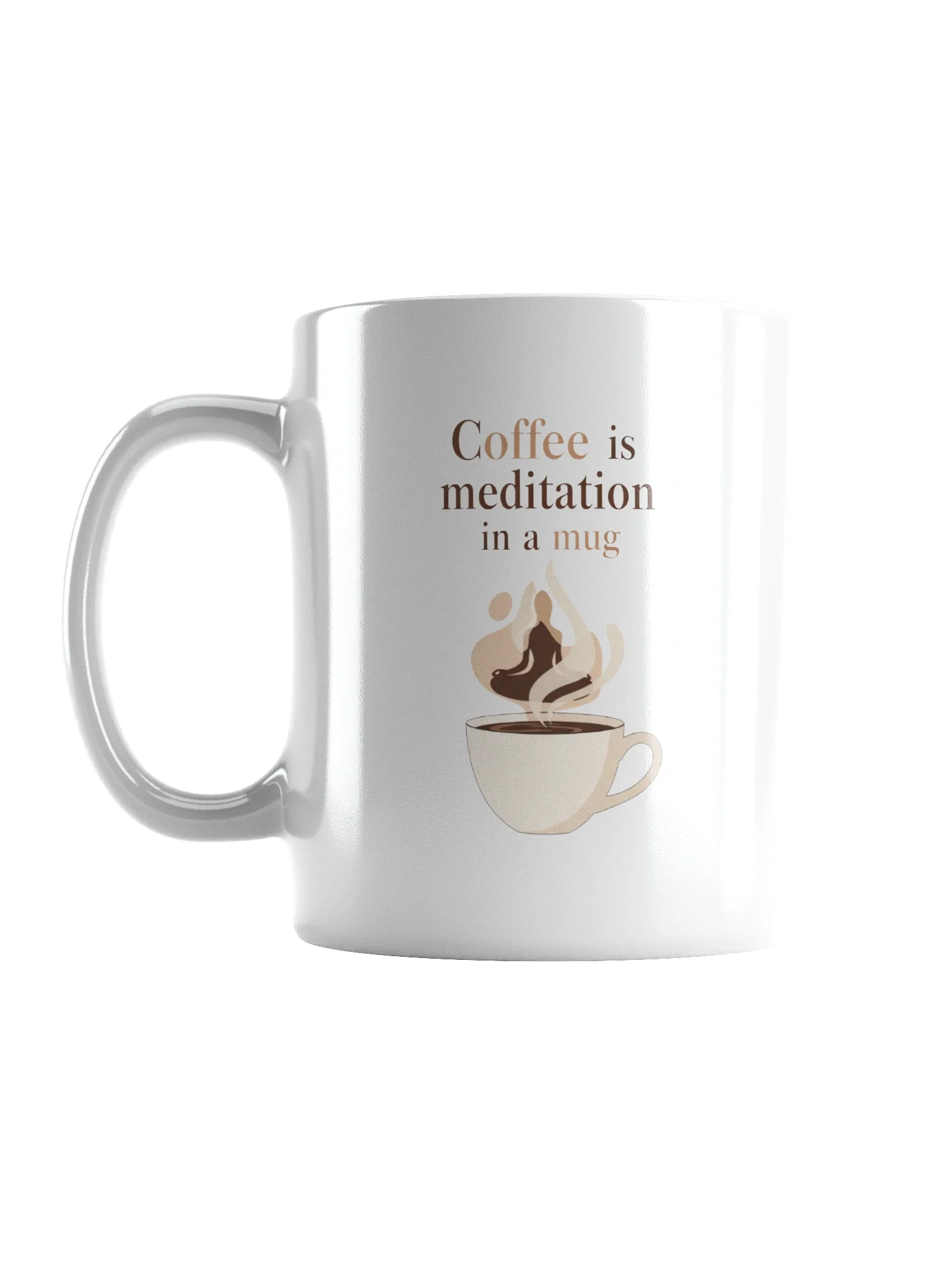 Coffee Is Meditation in a Mug – Inspirational Ceramic Coffee Mug for Mindful Mornings product image (1)