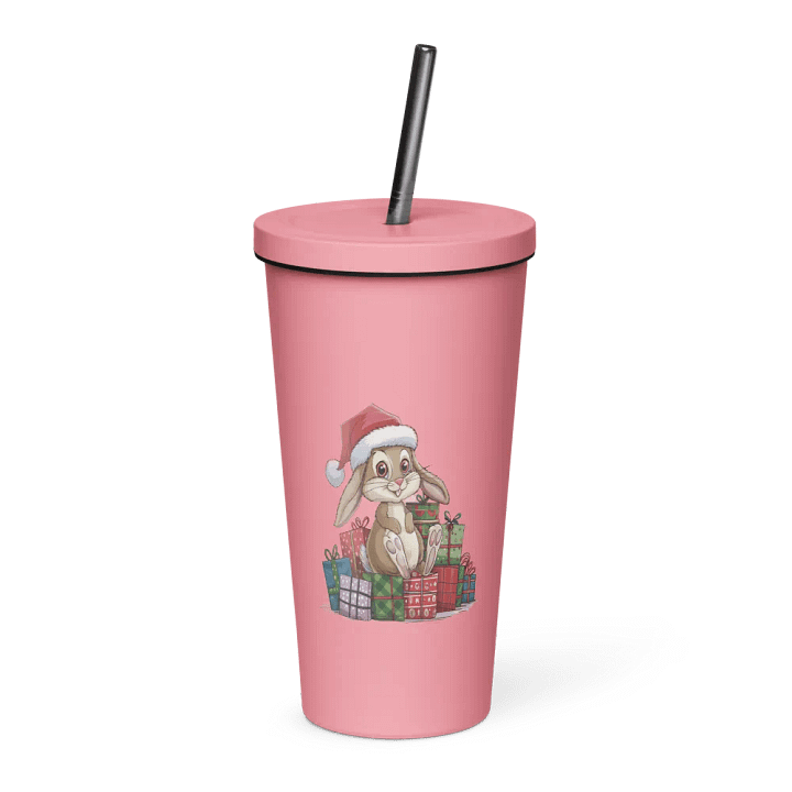Santa Bunny Insulated Tumbler with a Straw product image (1)
