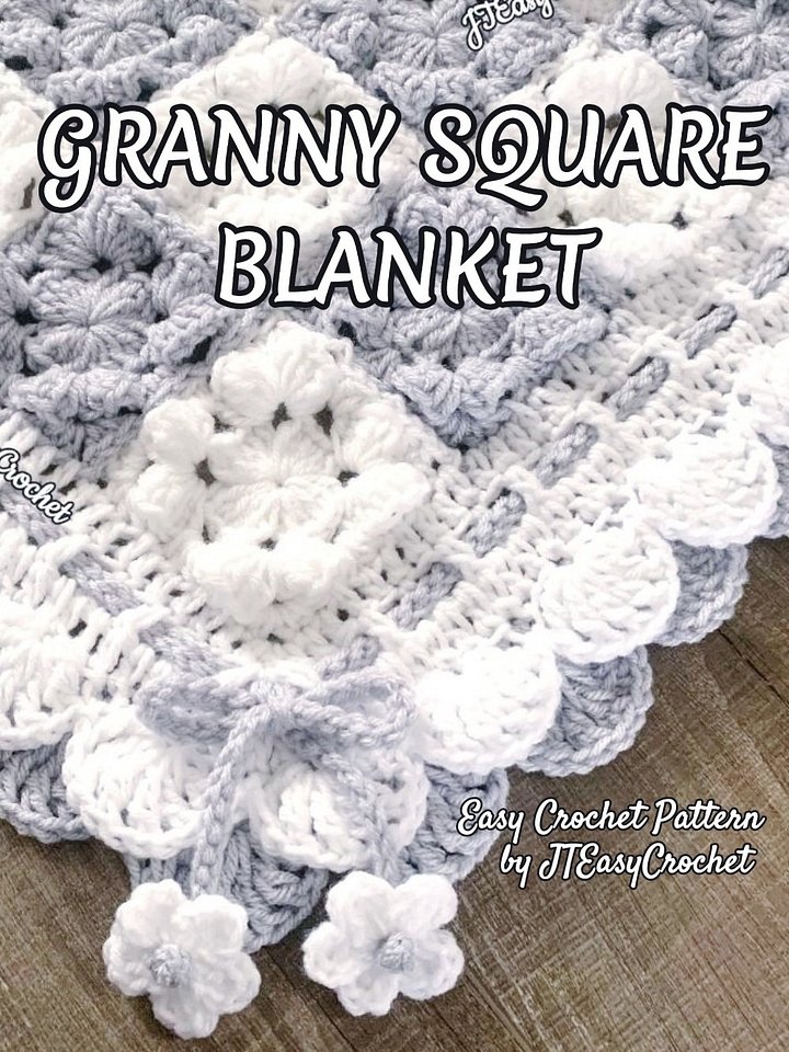 Textured Granny Squares Blanket Crochet Pattern,PDF Instant Download product image (2)