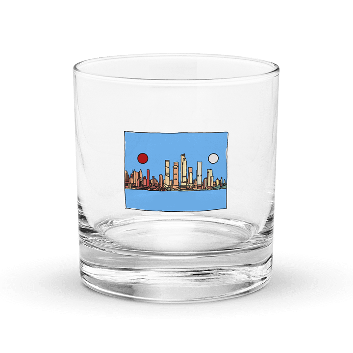 NYC Urban Skyline Rocks Glass product image (1)