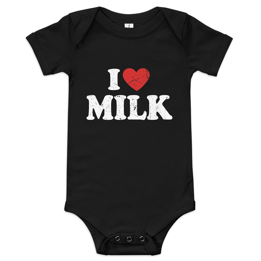 Adorable I Love Milk I Heart Milk Baby Onesie product image (1)