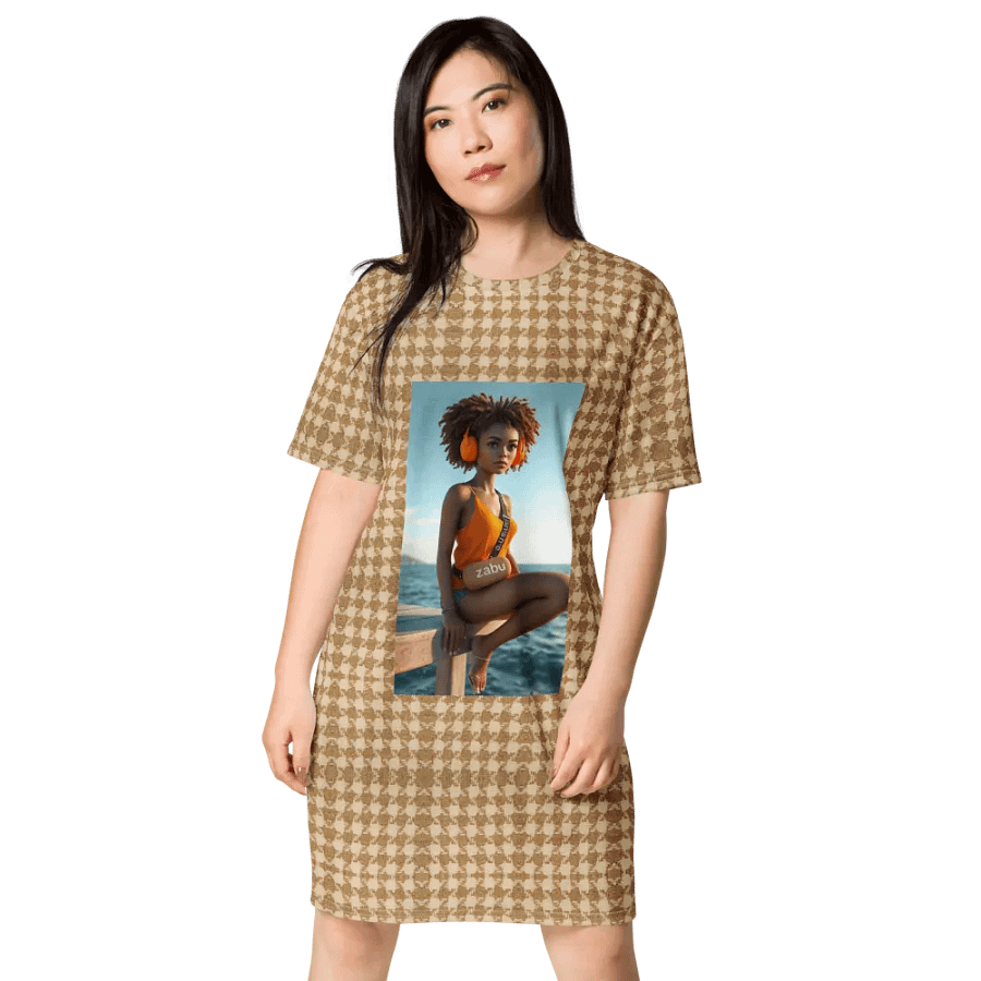 Curly Vibes T-Shirt Dress product image (1)