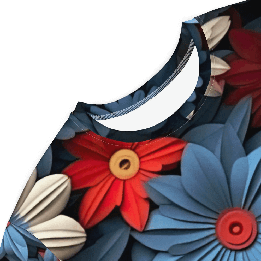 3D-Ditsy-Flowers-Seamless-Patterns T-shirt Dress - V6 product image (5)