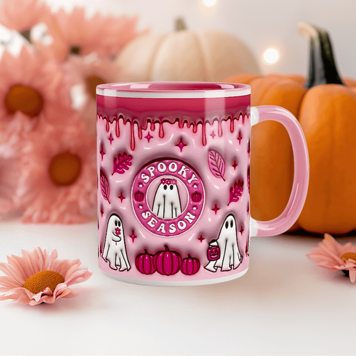 Pink Halloween Spooky Season 3D Effect Mug product image (2)