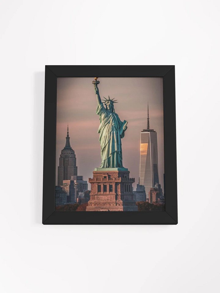 Statue of Liberty in front of New York City skyline. product image (5)