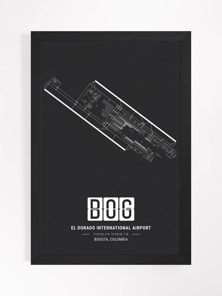 Framed Airport BOG Premium Map On Matt Paper product image (1)