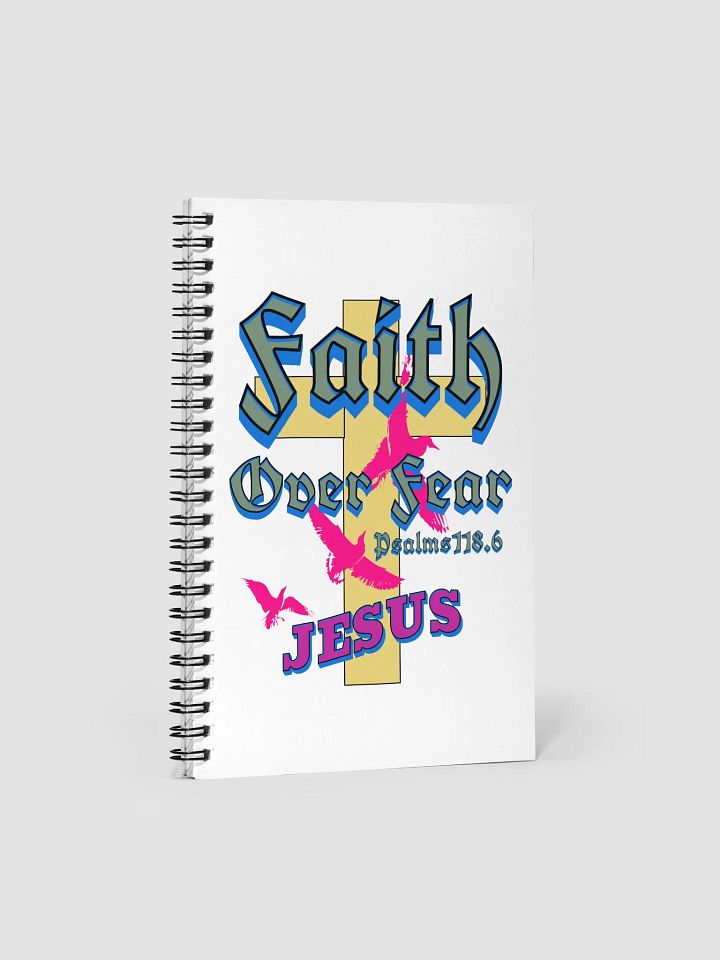 Faith Over Fear Jesus Cross Spiral Notebook product image (2)