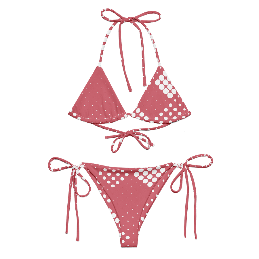 Red Diamond Dots Recycled String Bikini Set product image (2)