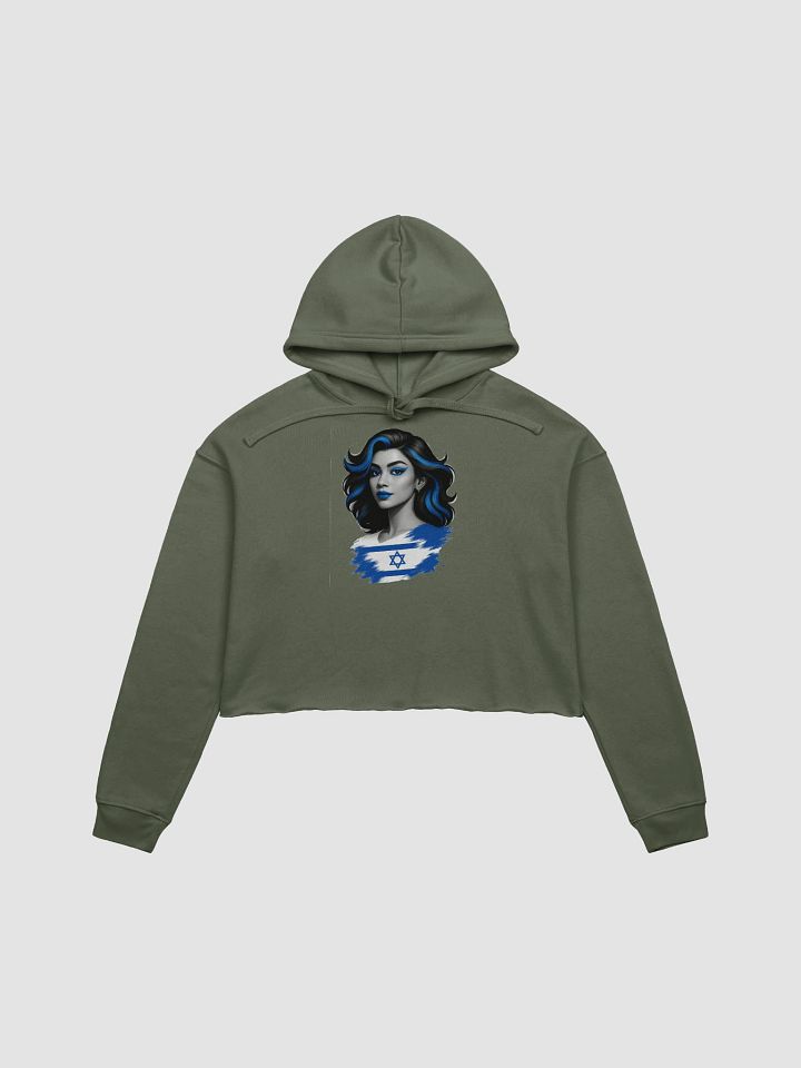 Israeli Flag Artistic Crop Hoodie product image (2)
