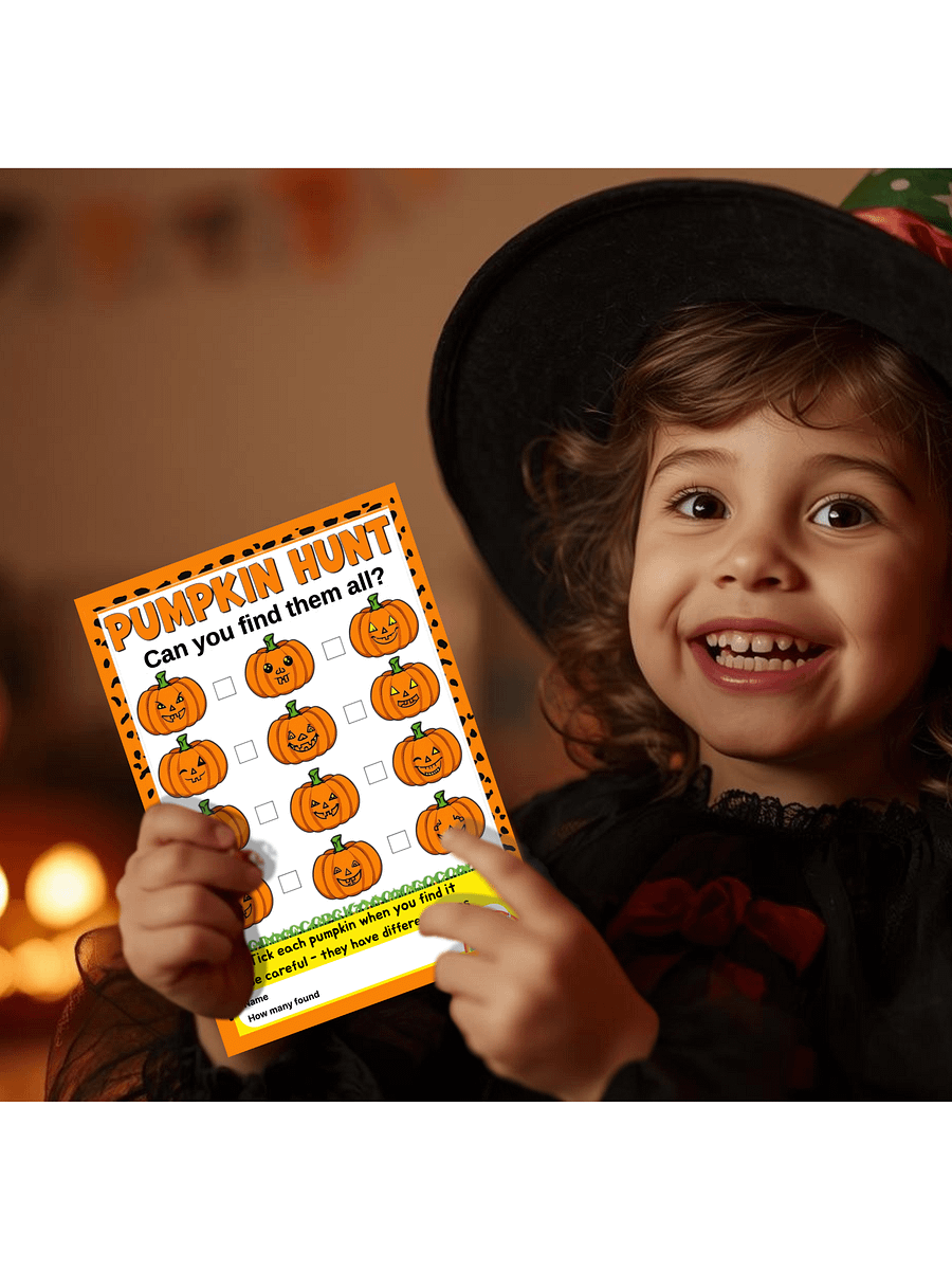Printable Halloween Pumpkin Hunt Game for Kids – Fun Party Activity product image (3)