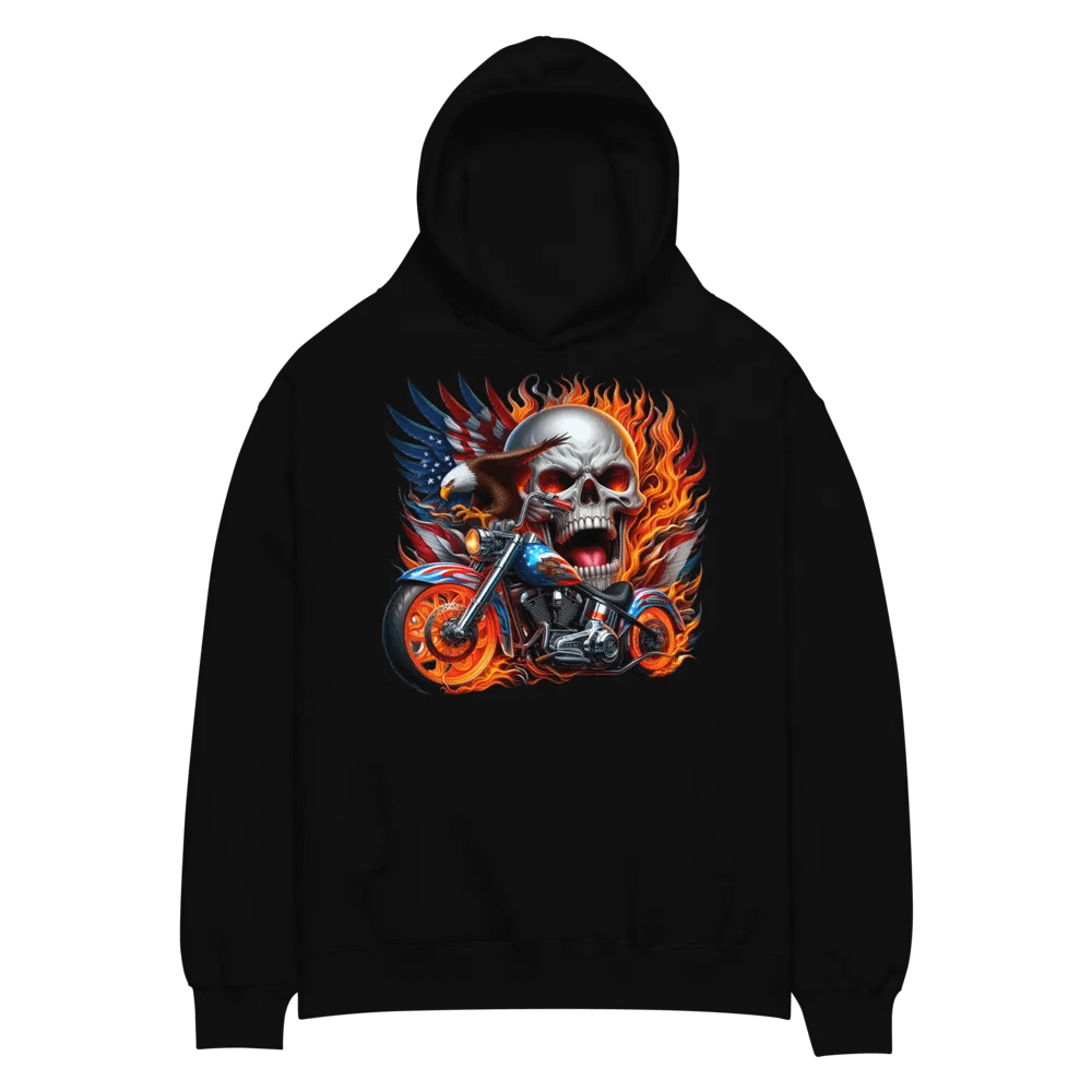 Raging Patriot Skull Oversized Hoodie #9 product image (2)