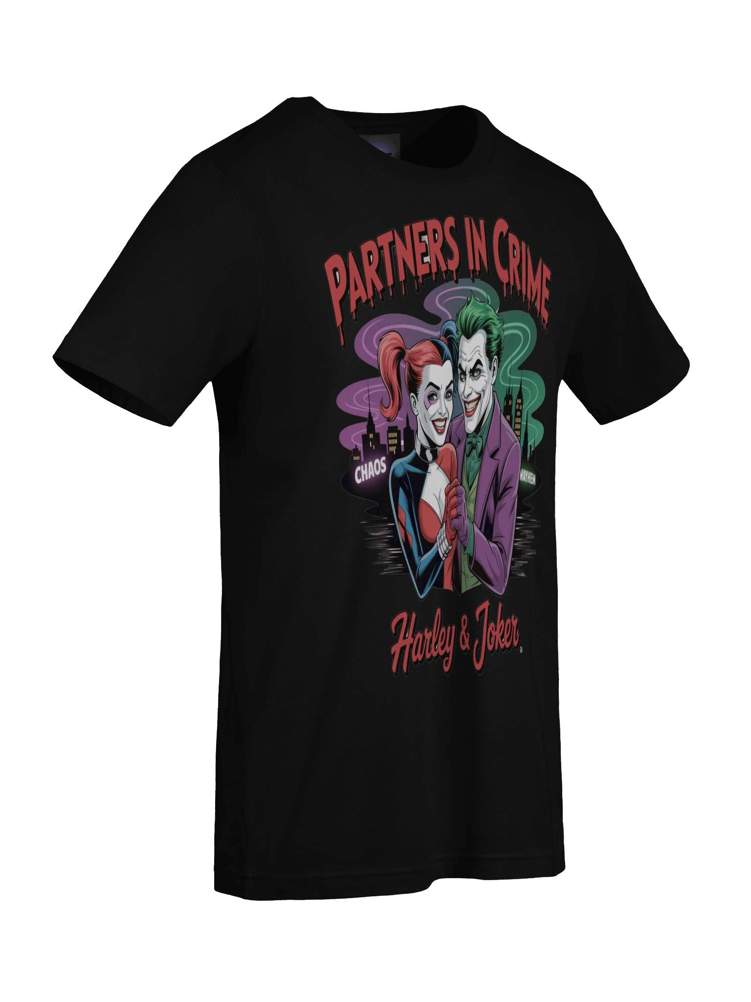 Partners in Crime: Harley Quinn and Joker's Chaos Mayhem Graphic Tee product image (9)