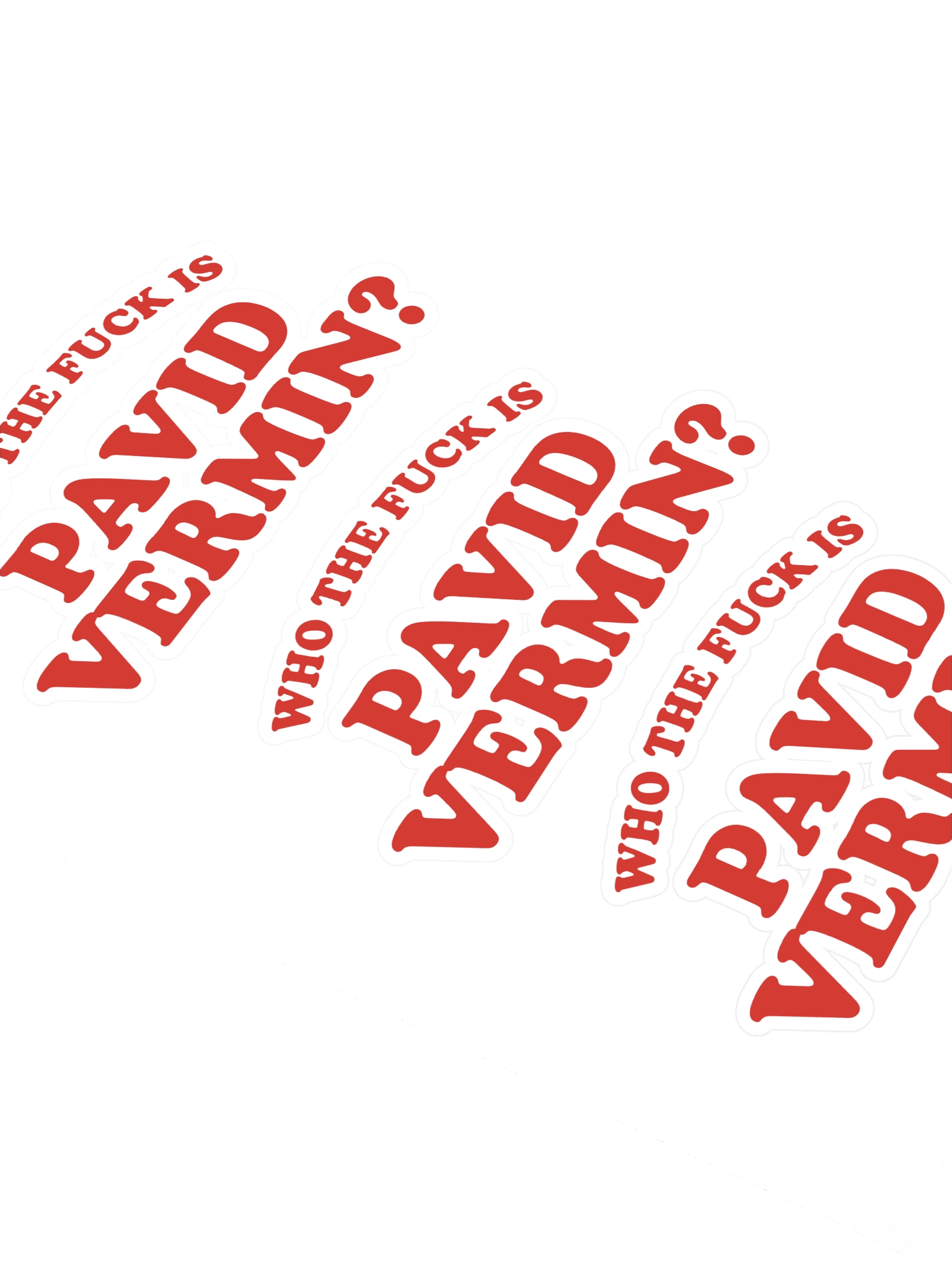 Who The Fuck Is Pavid Vermin? Sticker set product image (2)