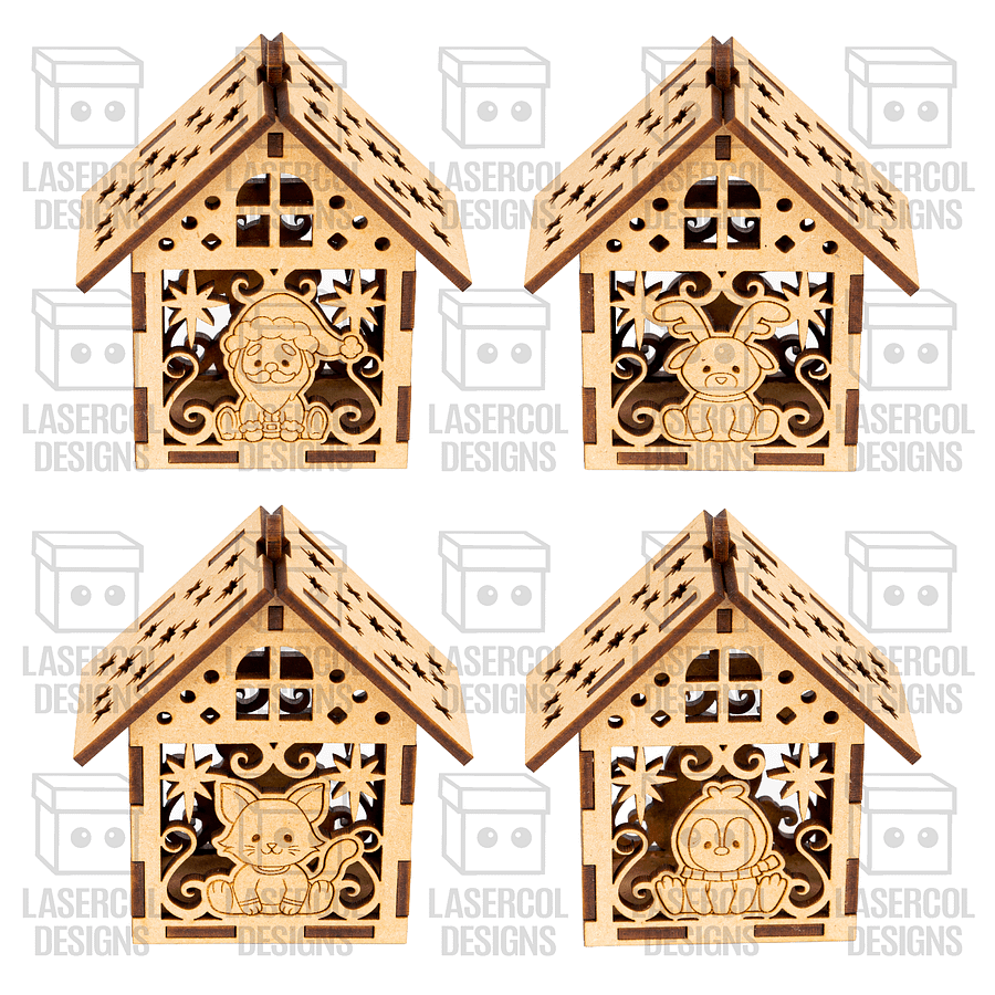 Christmas Characters Houses Ornaments Box Set 1 & Set 2 - Laser Cut Files product image (5)