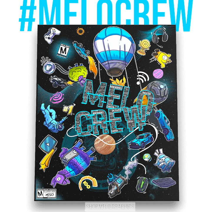 #MELOtober 2024 Personalized MELO CREW Chaos - Matte Poster | #MadeByMELO product image (1)