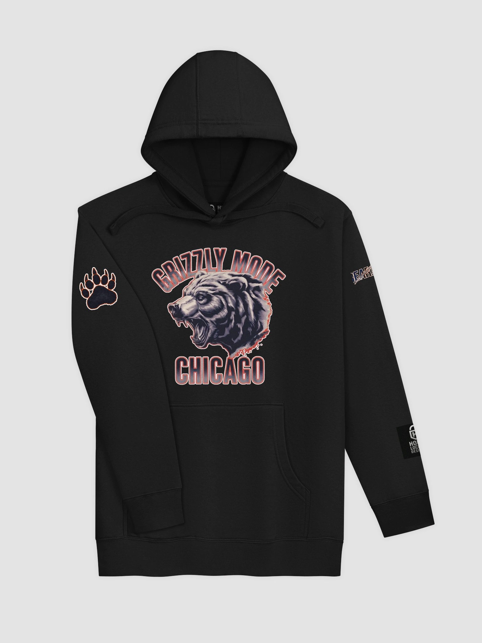 Grizzly Mode Cotton Blend Hoodie | Chicago | Football | Home Locker product image (17)