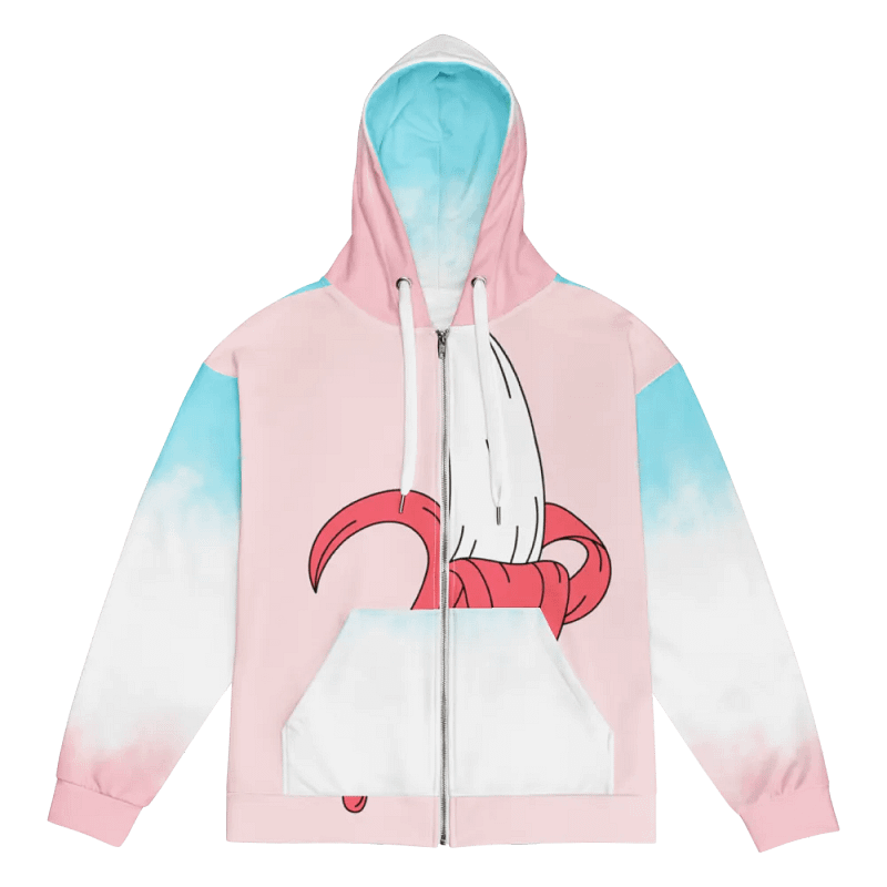 BONI FAAS Dripping Banana Dreams Unisex Zip Hoodie