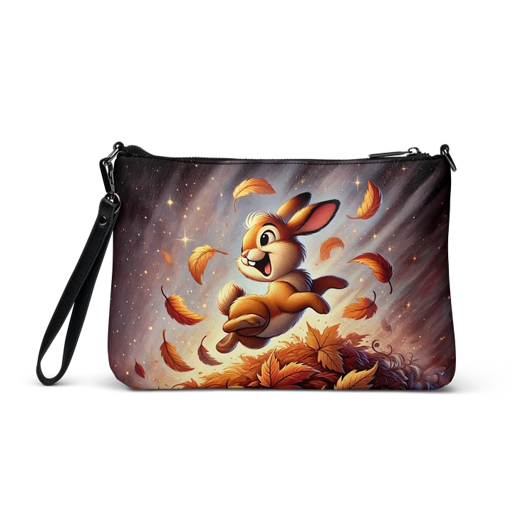 Autumn Leaves Bunny Rabbit Crossbody Bag - Whimsical Purse product image (2)