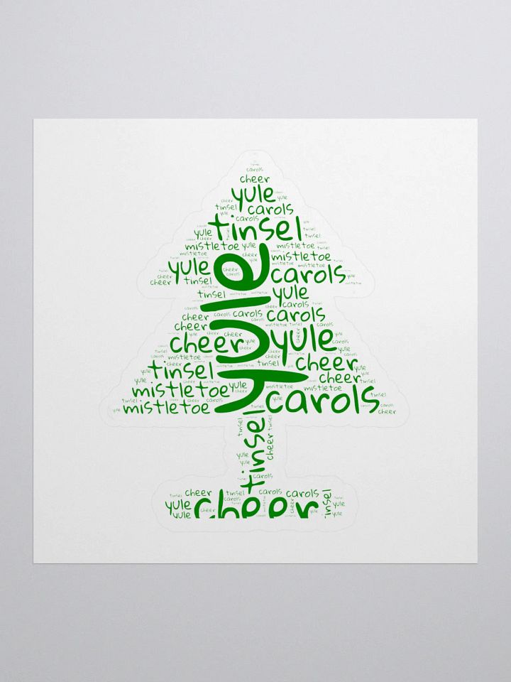 Christmas Spirit Word Art Kiss Cut Stickers product image (1)
