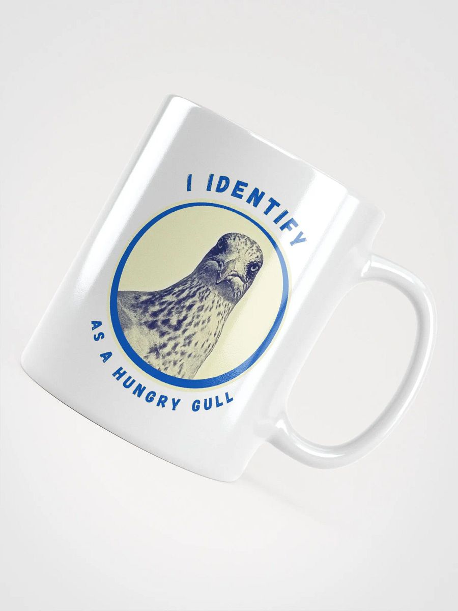 Gavin the Gull - I Identify as a Hungry Gull Glossy White Mug product image (8)