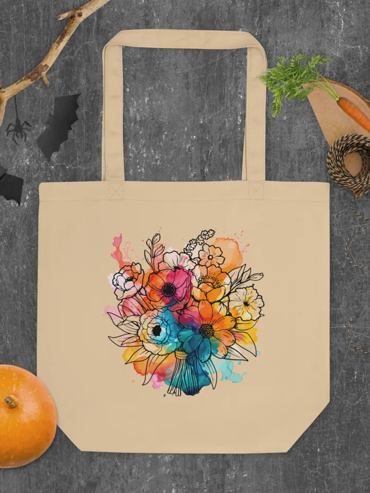 Vibrant Floral Splendor Eco Tote Bag product image (2)