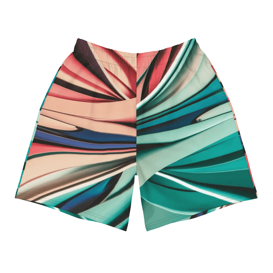Abstract Geometric Athletic Long Shorts in Vibrant Colors (2XS-6XL) product image (3)