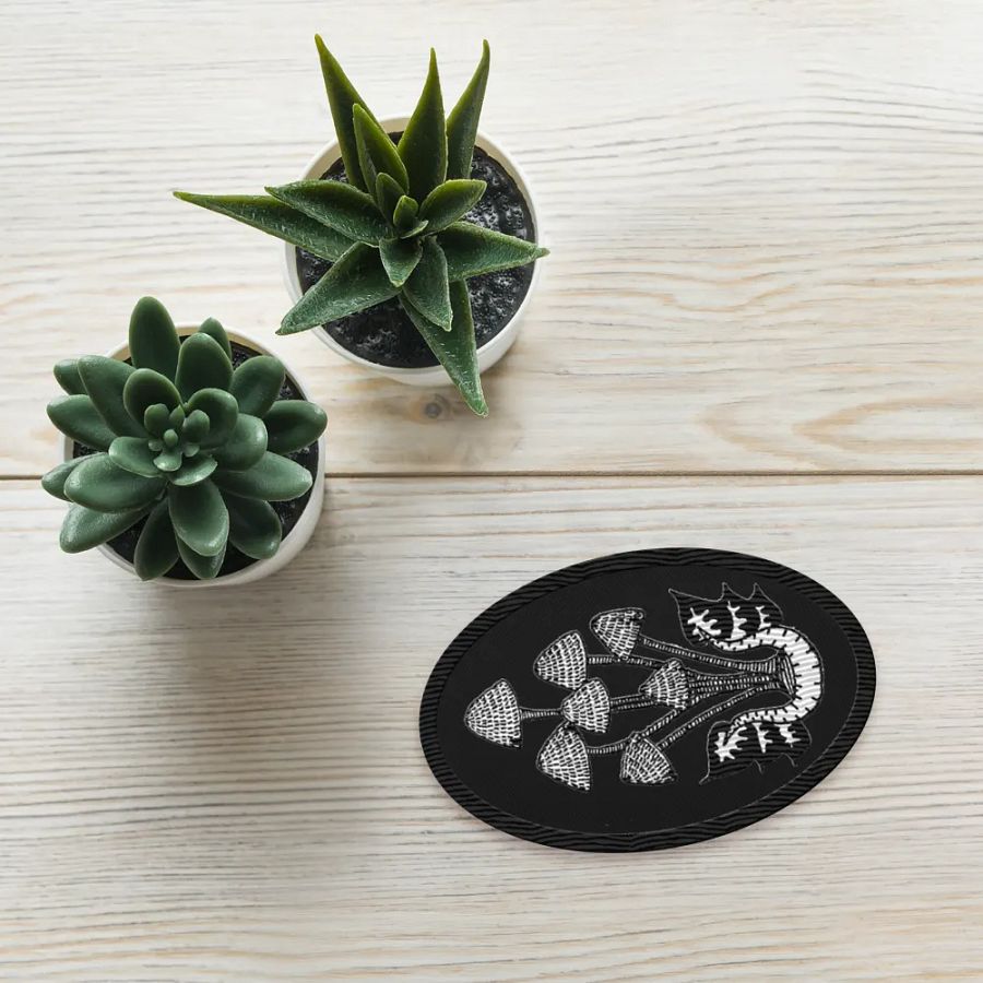 Mushroom Cluster Embroidered Patch product image (3)