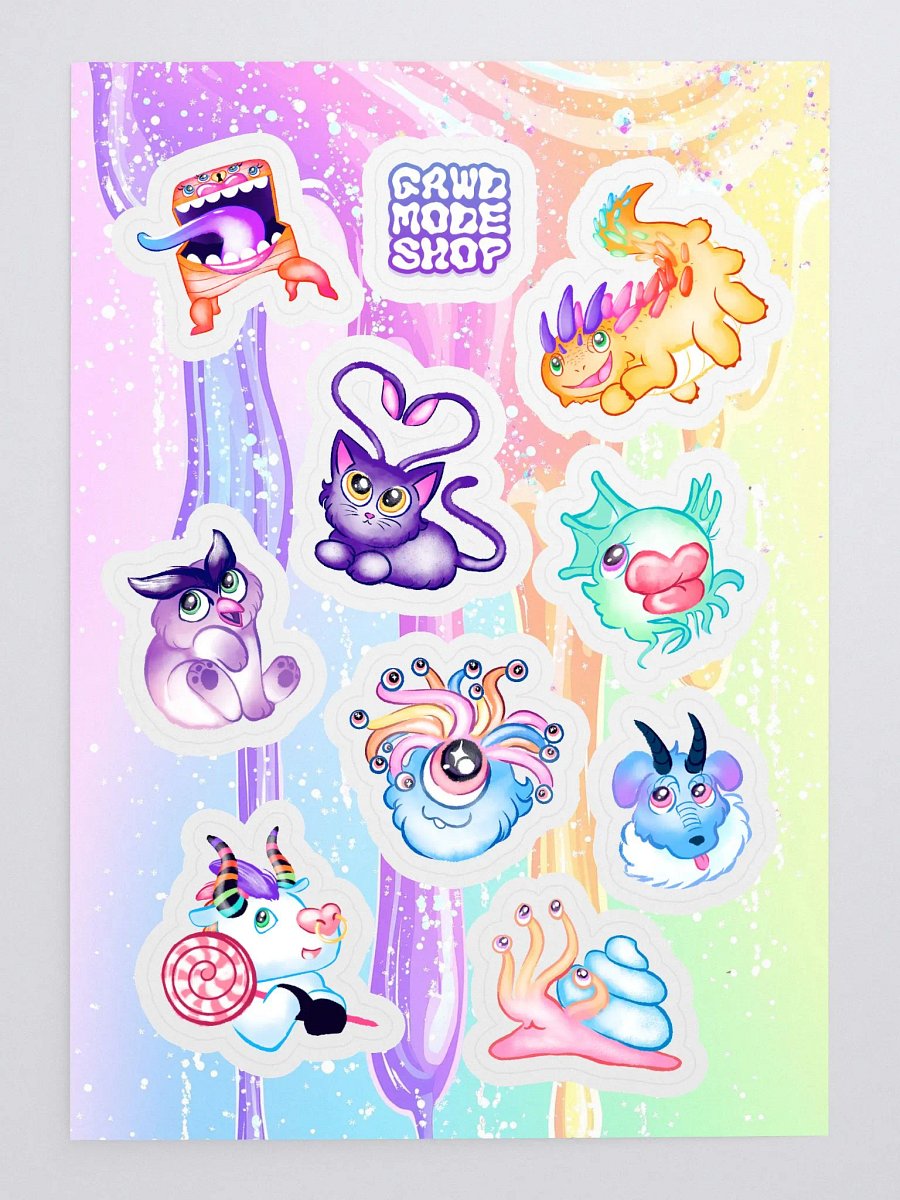 PASTEL MONSTER - STICKER SHEET product image (3)