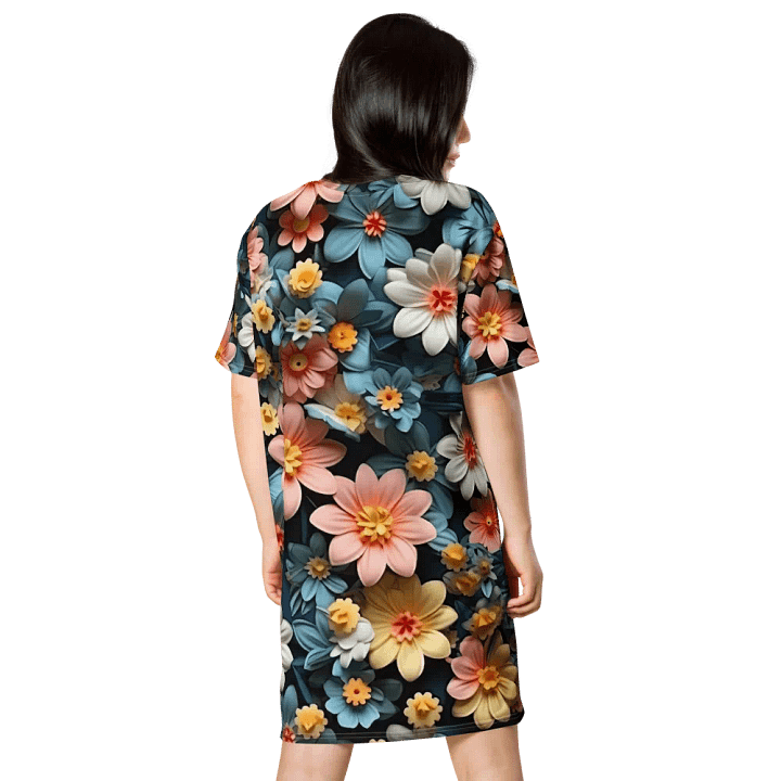 3D-Ditsy-Flowers-Seamless-Patterns T-shirt Dress - V5 product image (2)