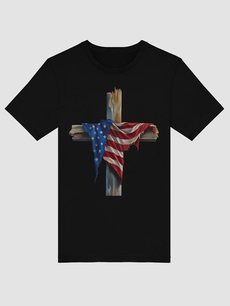 Patriotic American Flag Cross T-Shirt – Faith & Freedom Apparel product image (1)