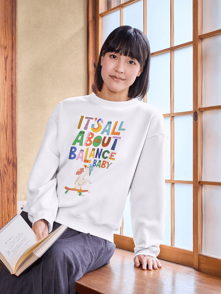 Cute Goose “Balance Baby” Unisex Crewneck Sweatshirt product image (34)