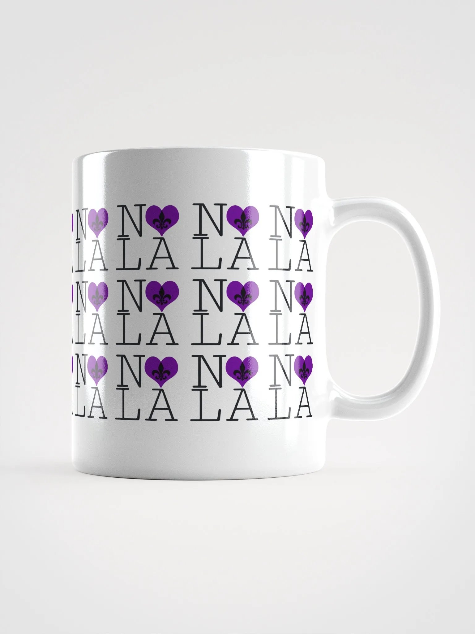 I LOVE NOLA **LEGACY MUG** (PURPLE HEART INFINITY WALL) product image (1)