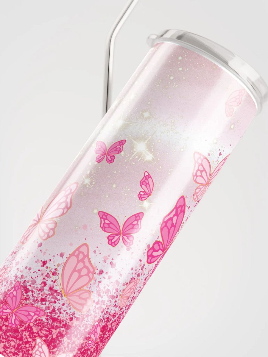 Flutter in Style with our Pink Butterfly Stainless Steel Tumbler! 🦋 product image (5)