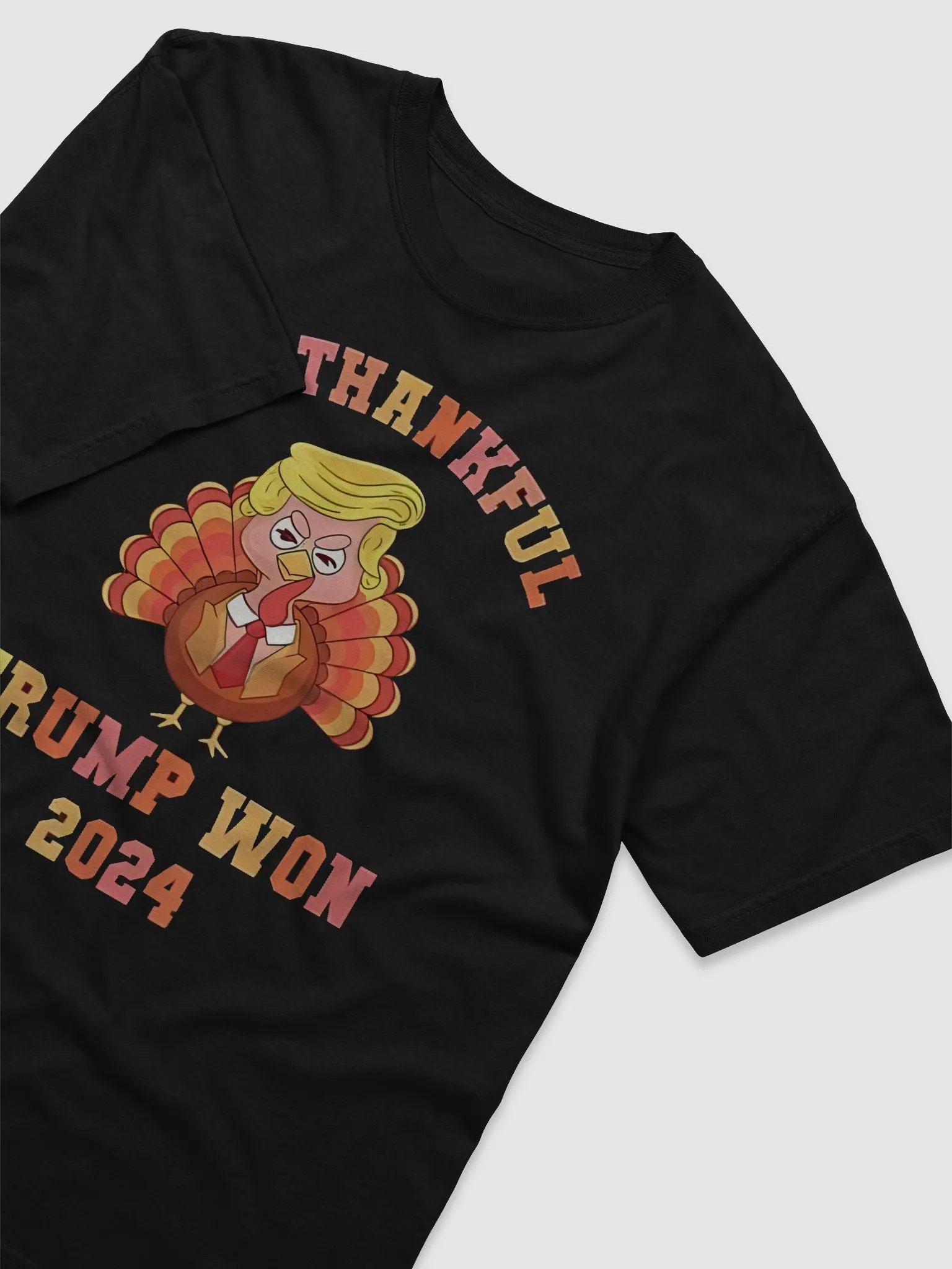 Official I’m Thankful Trump Won 2024 Thanksgiving Turkey Shirt product image (4)