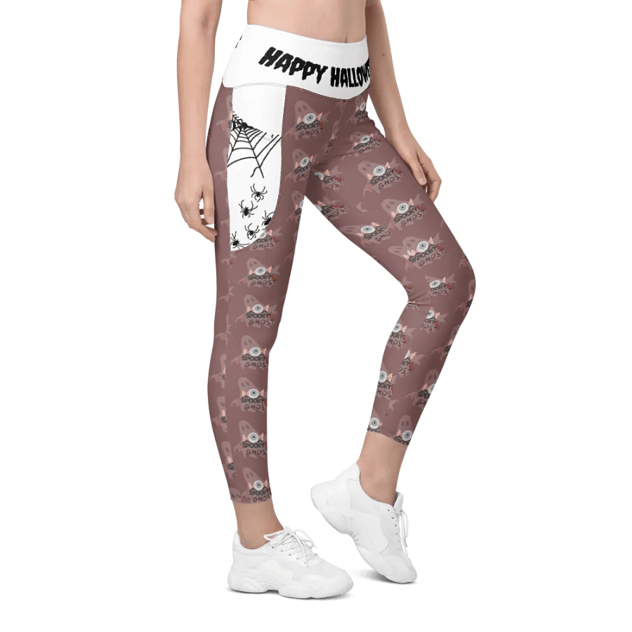 Spooky Ghost All-Over Leggings with Pockets product image (6)