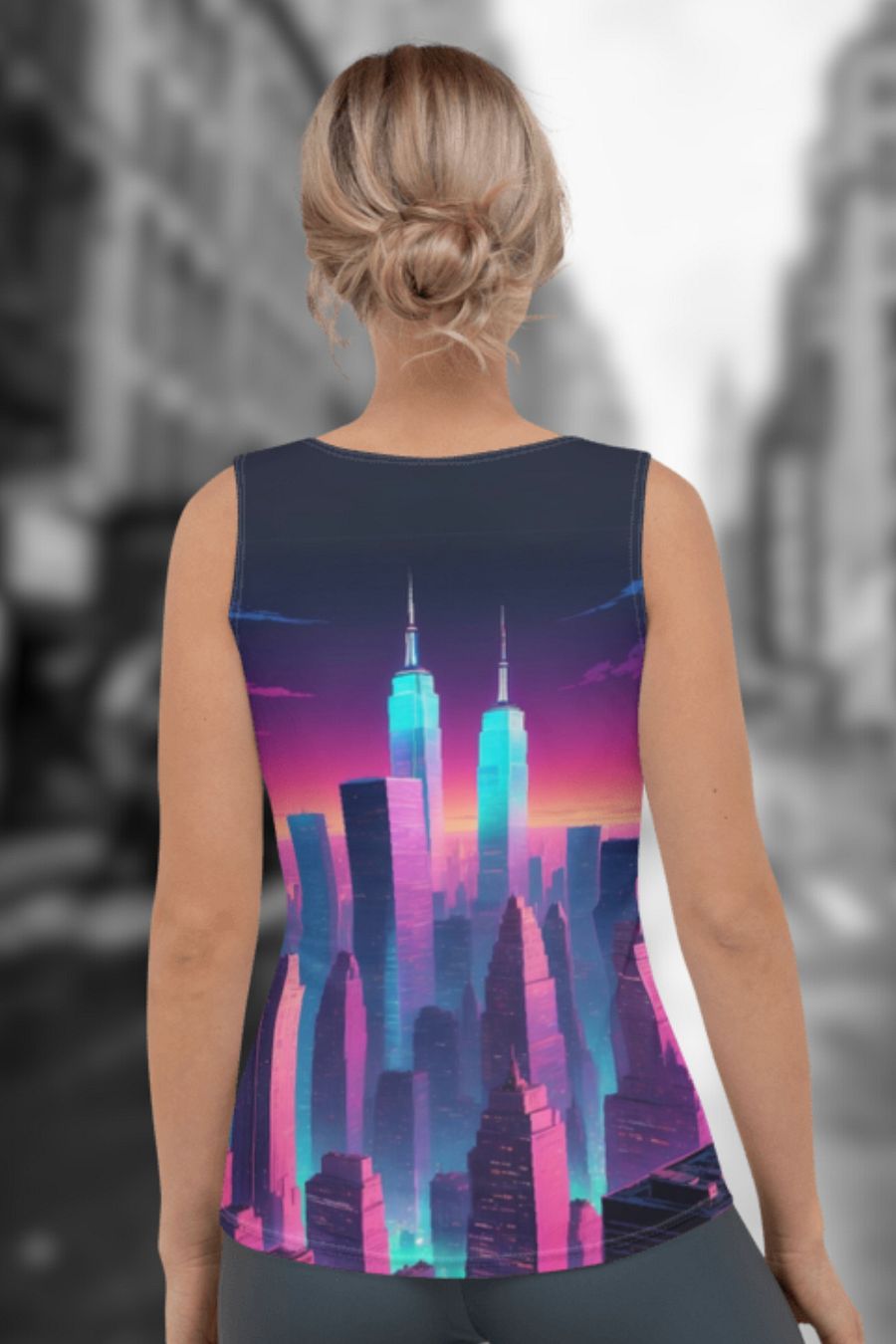 Vaporwave New York City All Over Print Tank Top product image (5)