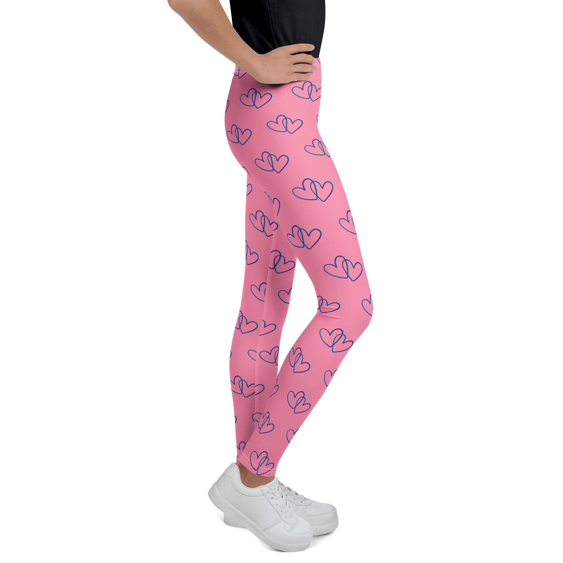 Pink Heart Youth Leggings product image (5)