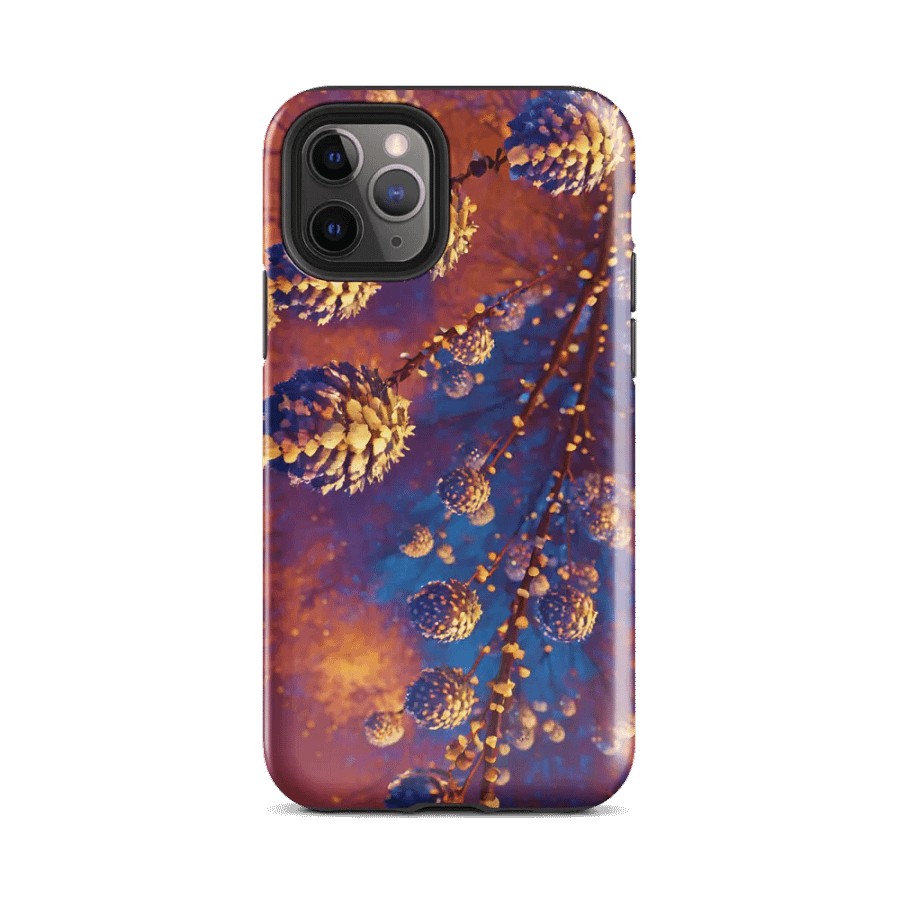 Tough Phone Case for iPhone® - Pinecones in a Fire Abstract Art product image (2)