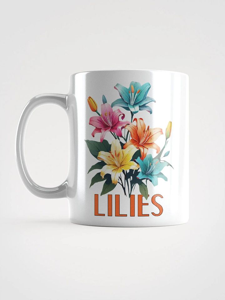 Floral Graphic | White Coffee Mug | Lilies product image (1)