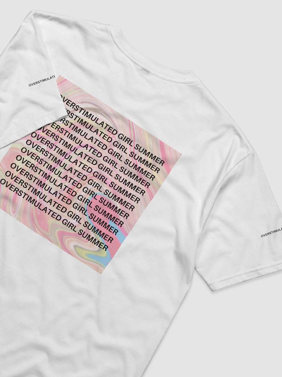 OVERSTIMULATED GIRL SUMMER trippy white eco tee product image (7)
