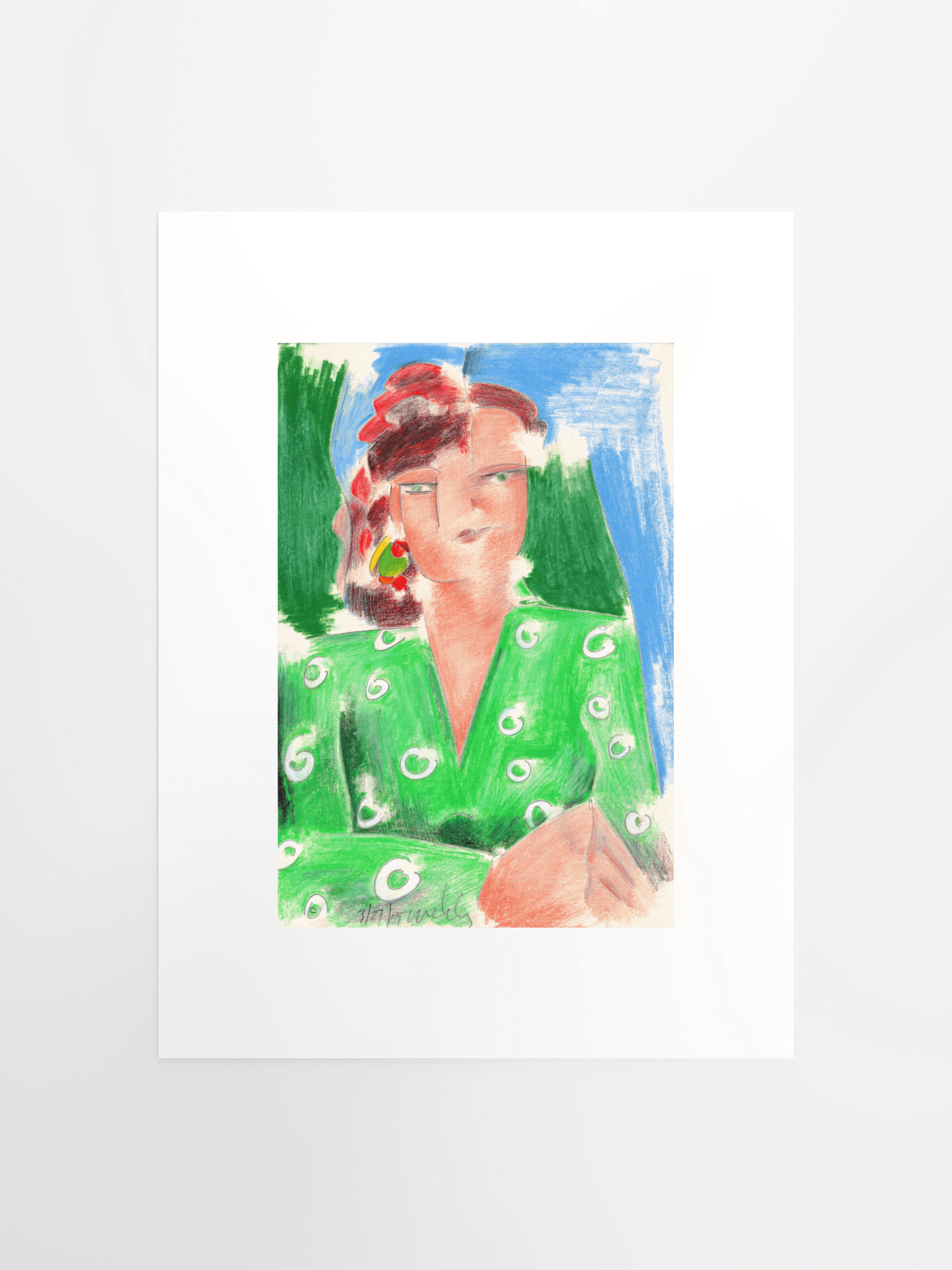 Woman in Green Shirt 03.27.85 print product image (2)