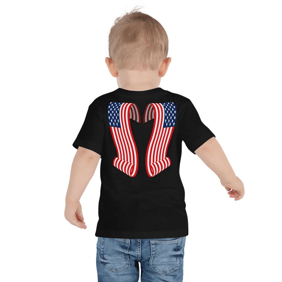 Stars & Stripes Curly Angel Wings Toddler Tee product image (1)