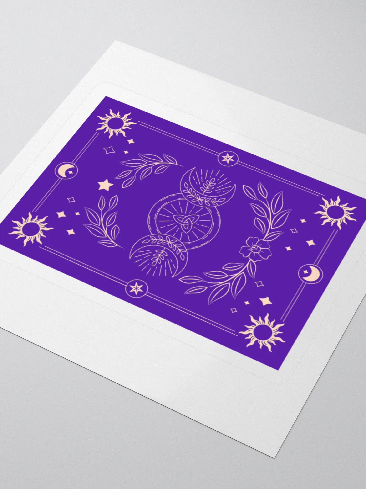 Maiden Mother Crone Purple Tarot Card 3"x3" Sticker product image (3)
