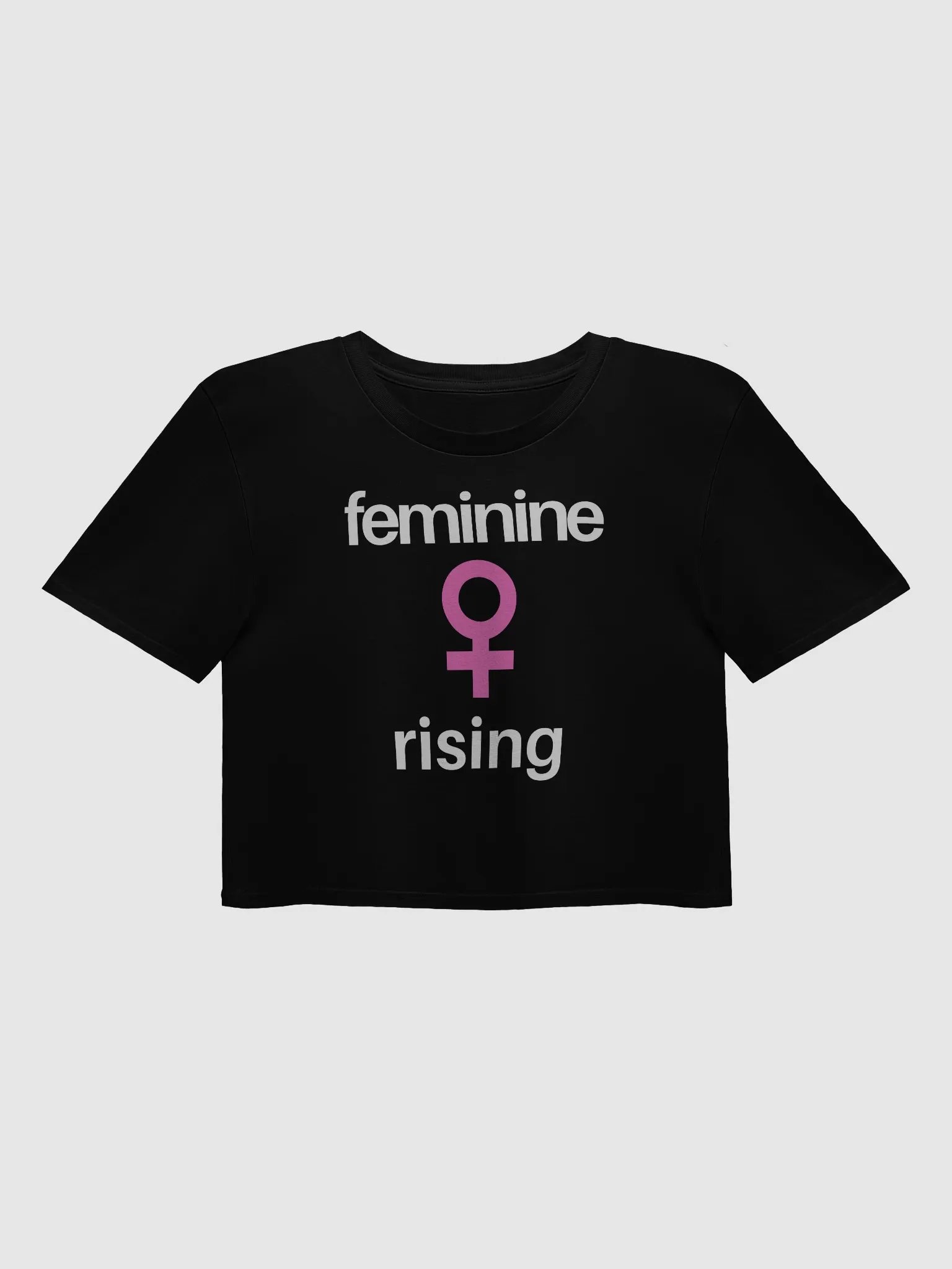 Feminine Rising Cropped Tee. (Pink) product image (17)