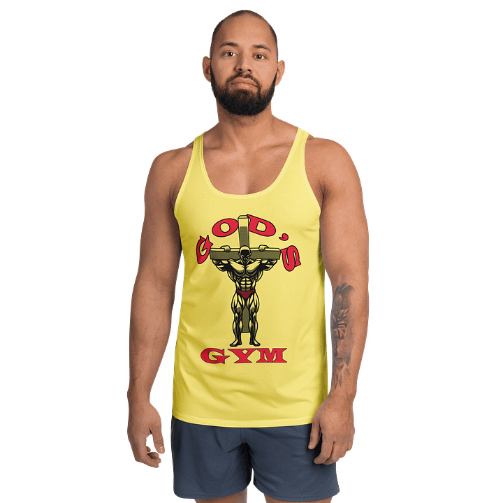 YHWH Tank Top - God's Gym (Gold) product image (2)